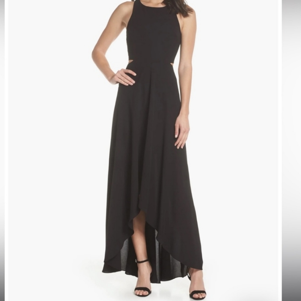 Ali & Jay high-low cutout dress in black size XL